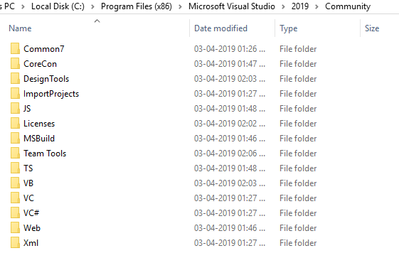 Working with Visual Studio 2019 free Community Edition